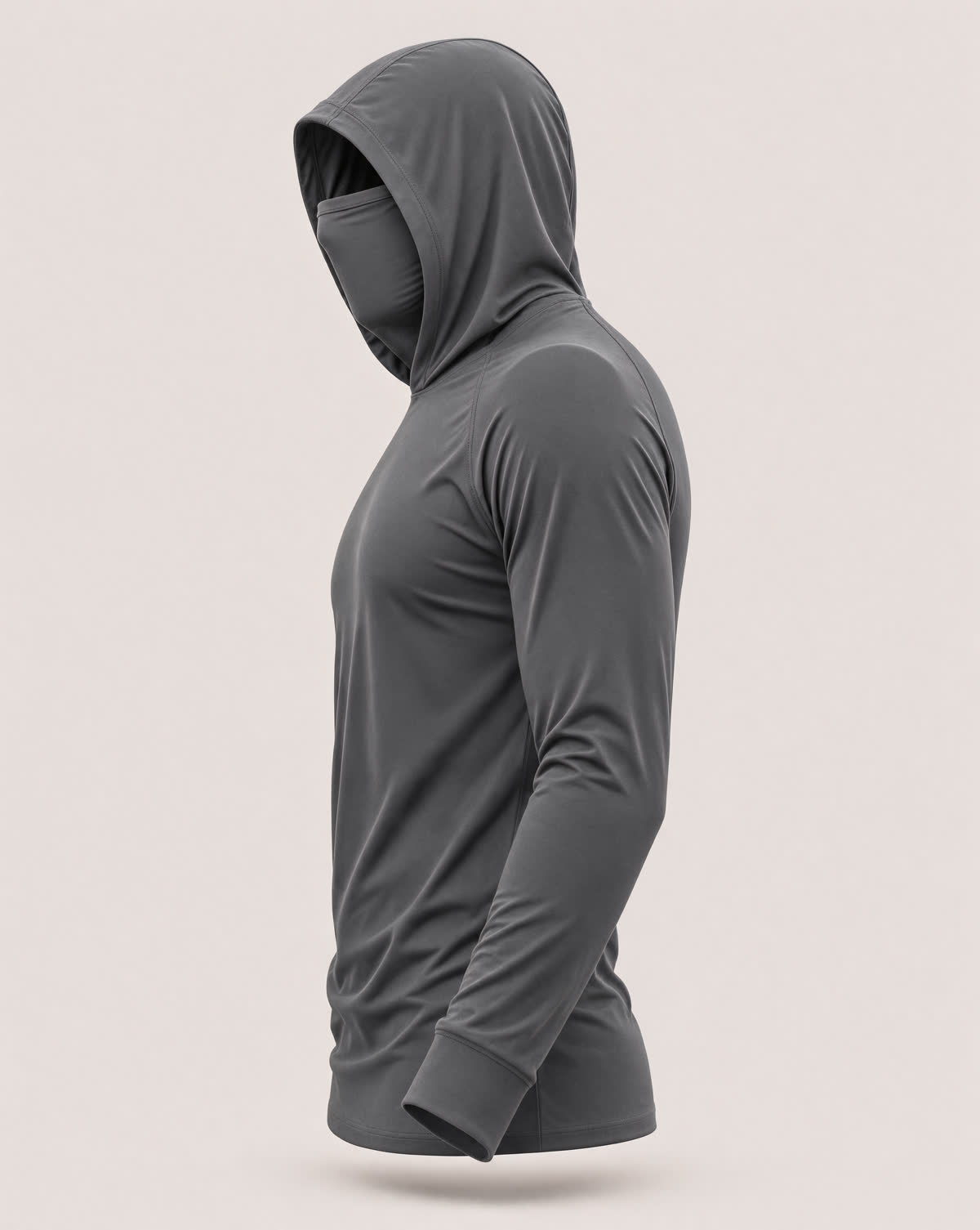 Hoodie UV con tapabocas — Gris