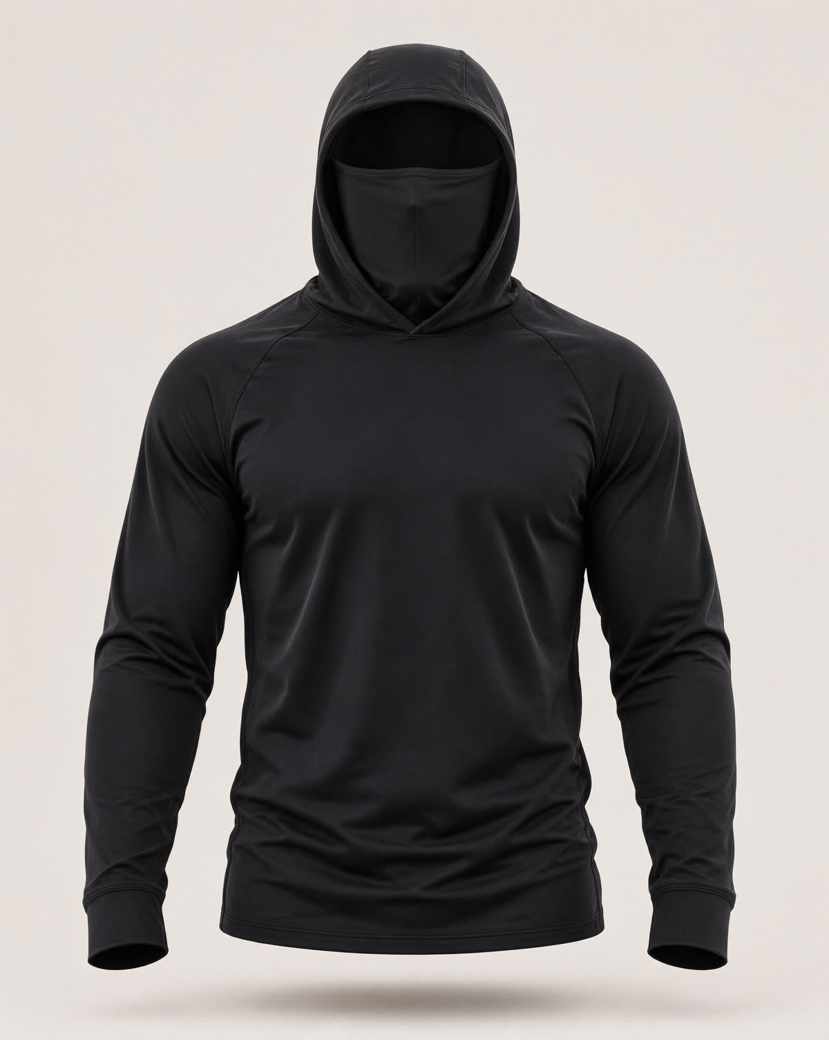 Hoodie UV con tapabocas — Negro