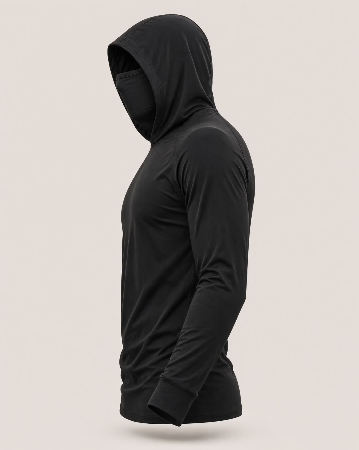 Hoodie UV con tapabocas — Negro