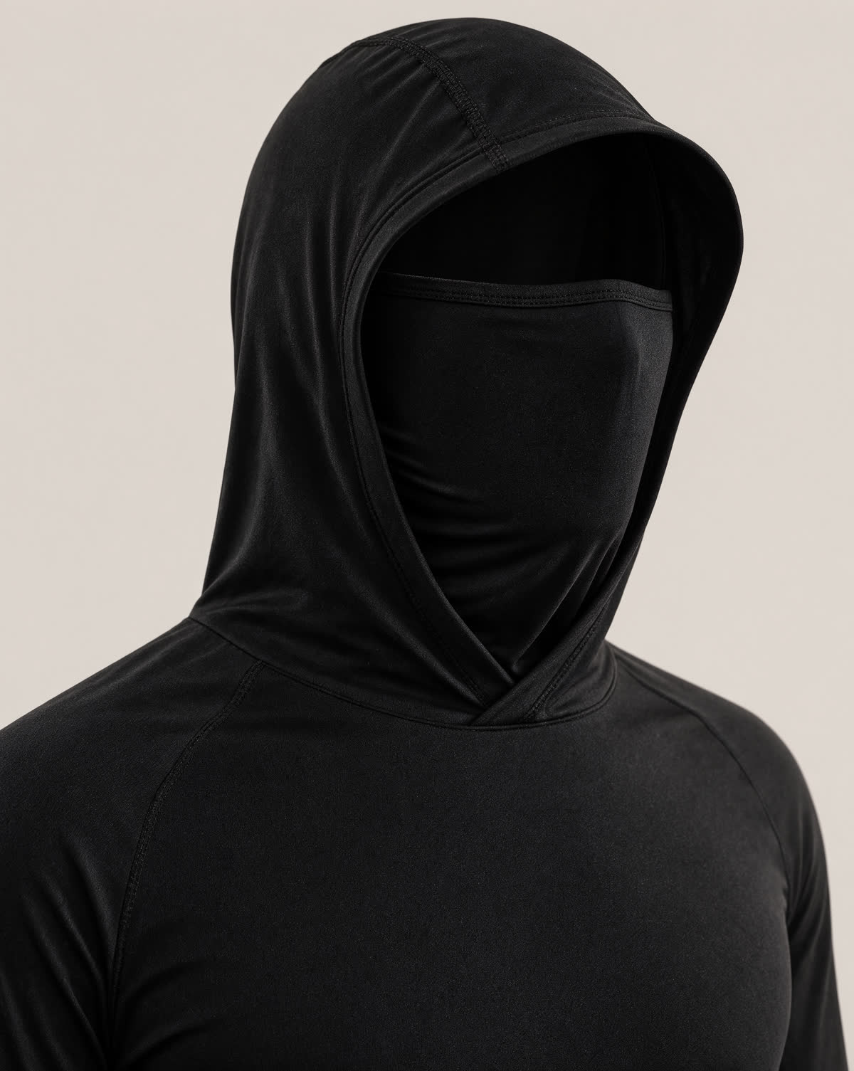 Hoodie UV con tapabocas — Negro