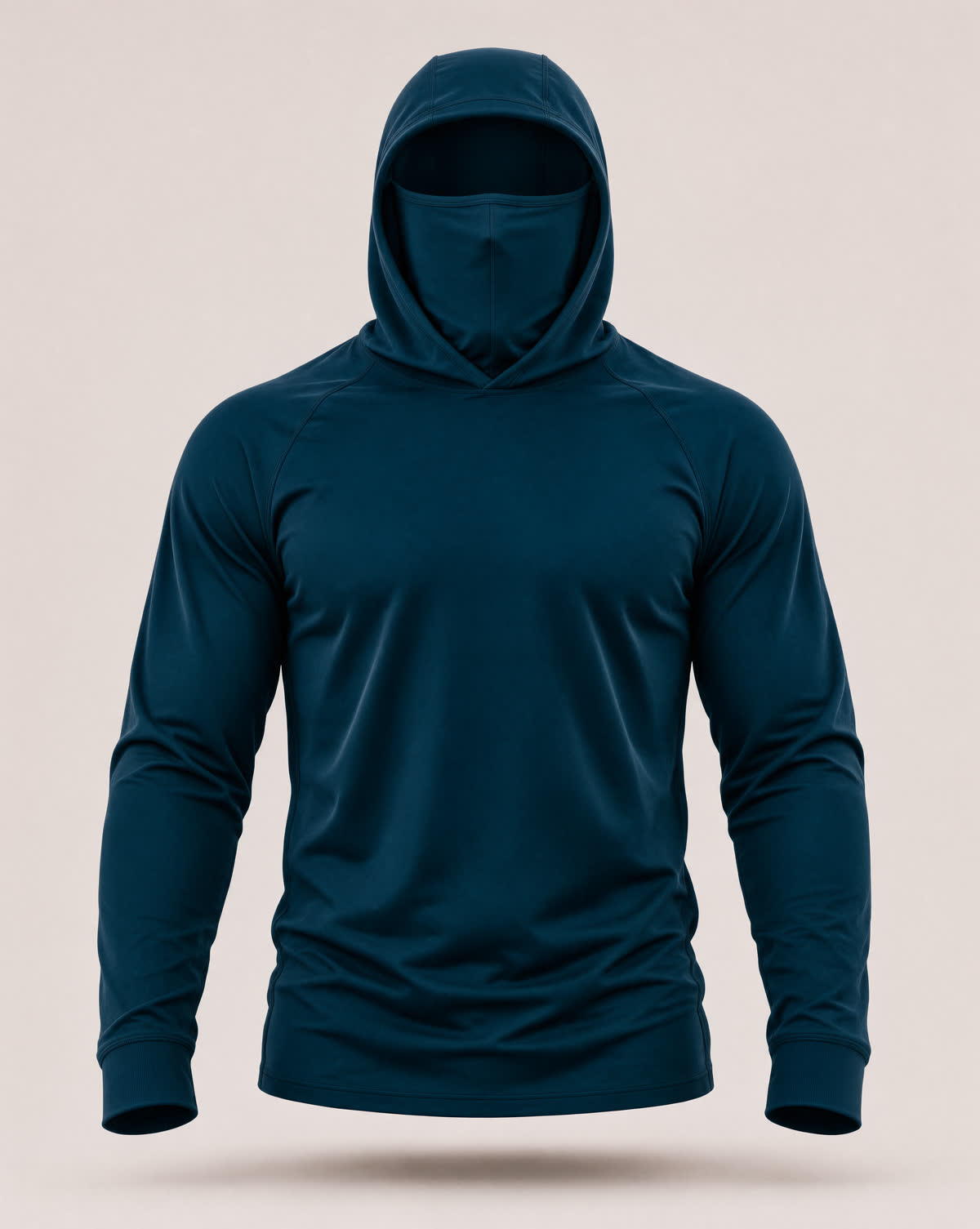Hoodie UV con tapabocas — Azul petróleo