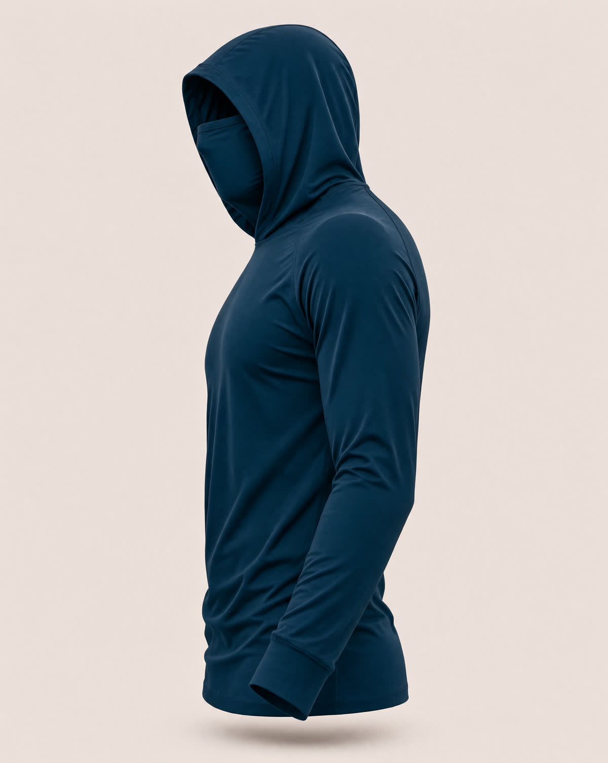 Hoodie UV con tapabocas — Azul petróleo
