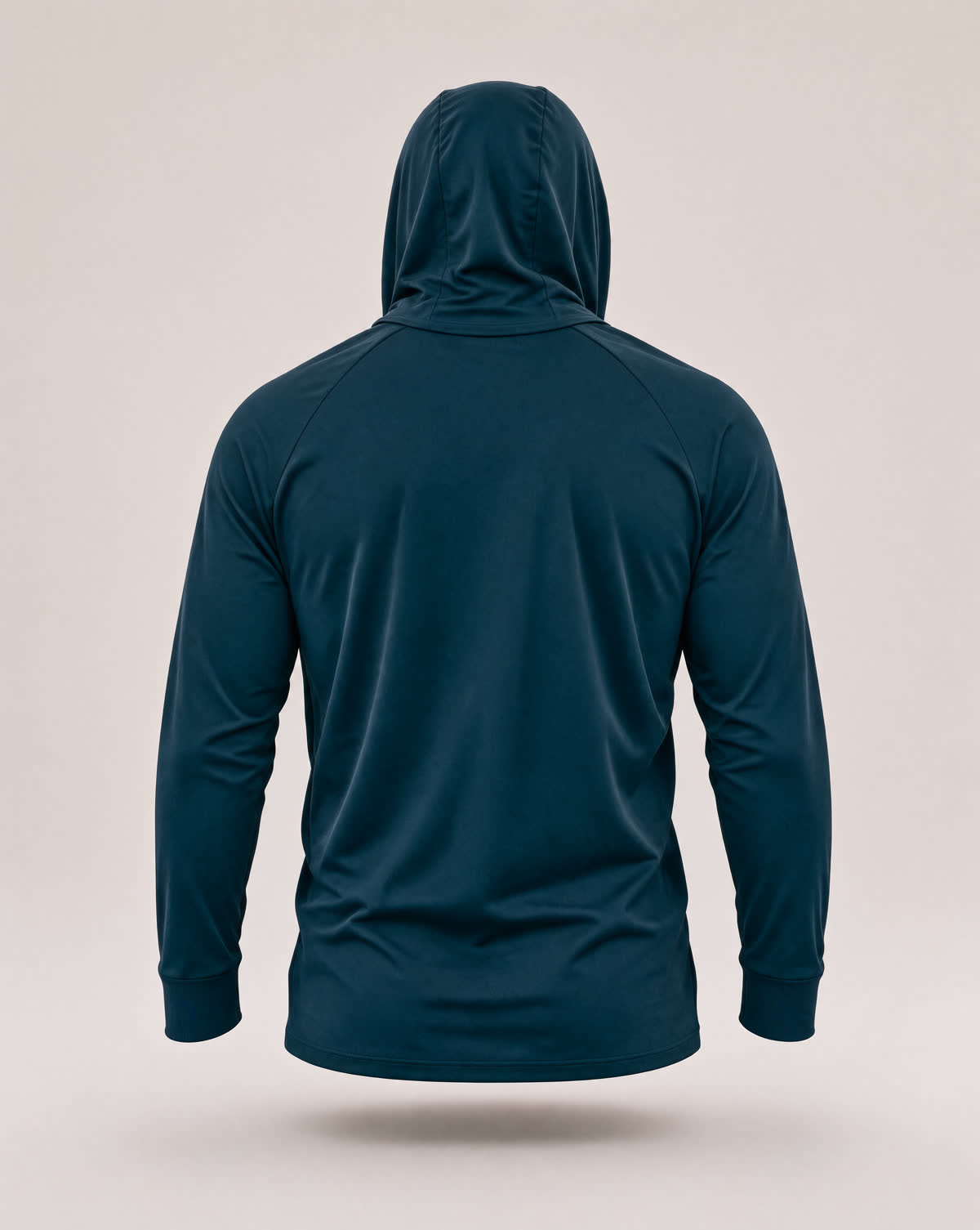 Hoodie UV con tapabocas — Azul petróleo