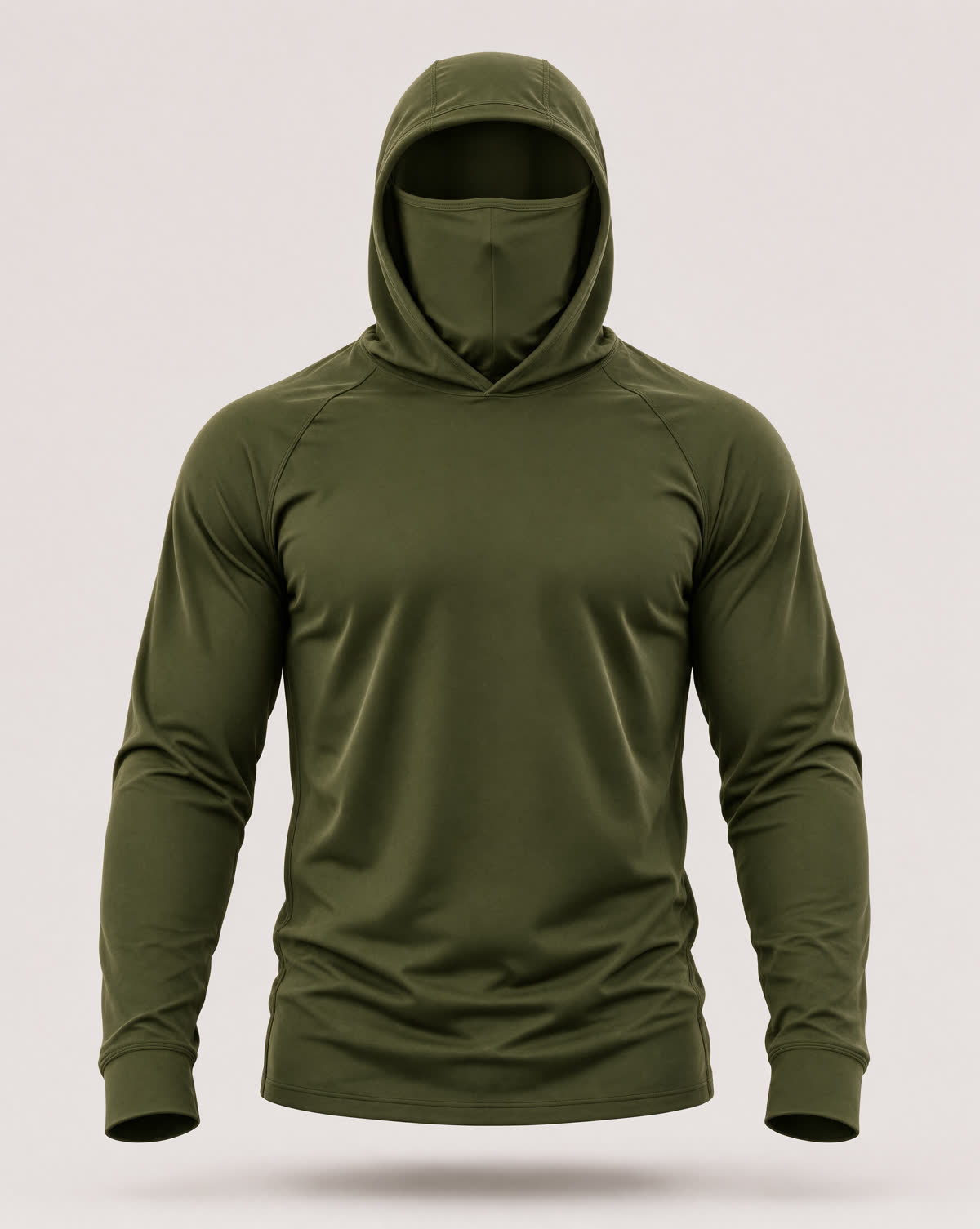 Hoodie UV con tapabocas — Verde hoja