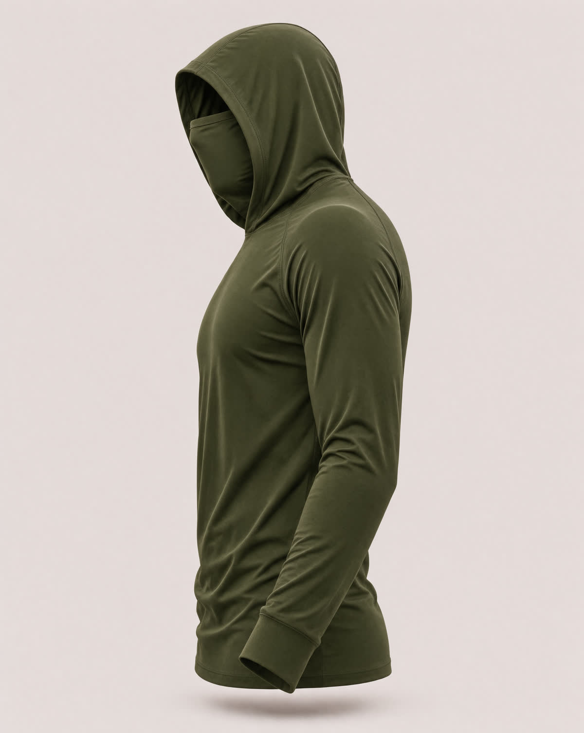 Hoodie UV con tapabocas — Verde hoja